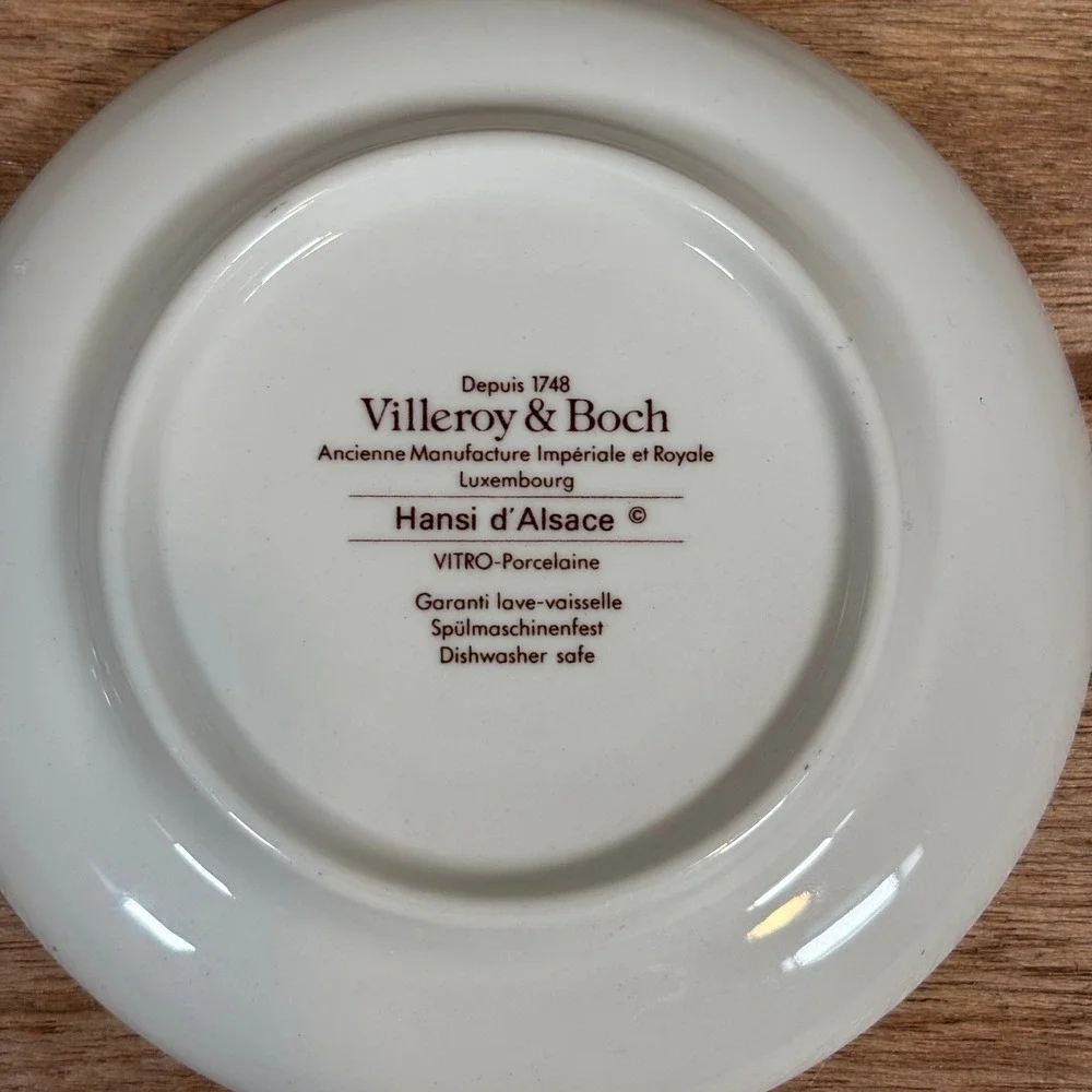 Villeroy&Boch Hansi d'Alsace Saucers Vitro-Porcelaine Floral Set of 7 Luxembourg